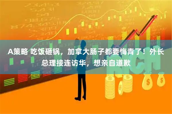 A策略 吃饭砸锅，加拿大肠子都要悔青了！外长总理接连访华，想亲自道歉