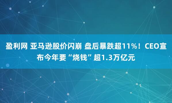 盈利网 亚马逊股价闪崩 盘后暴跌超11%！CEO宣布今年要“烧钱”超1.3万亿元