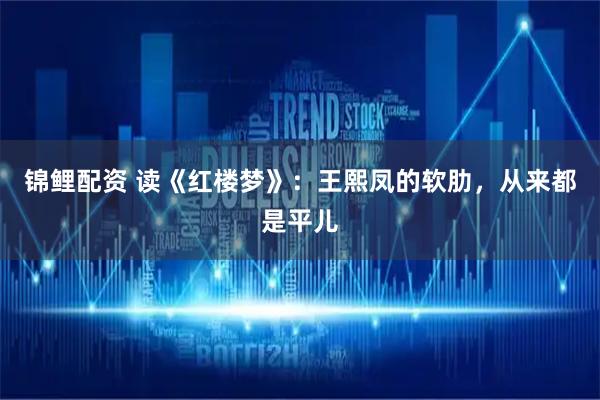 锦鲤配资 读《红楼梦》:王熙凤的软肋,从来都是平儿